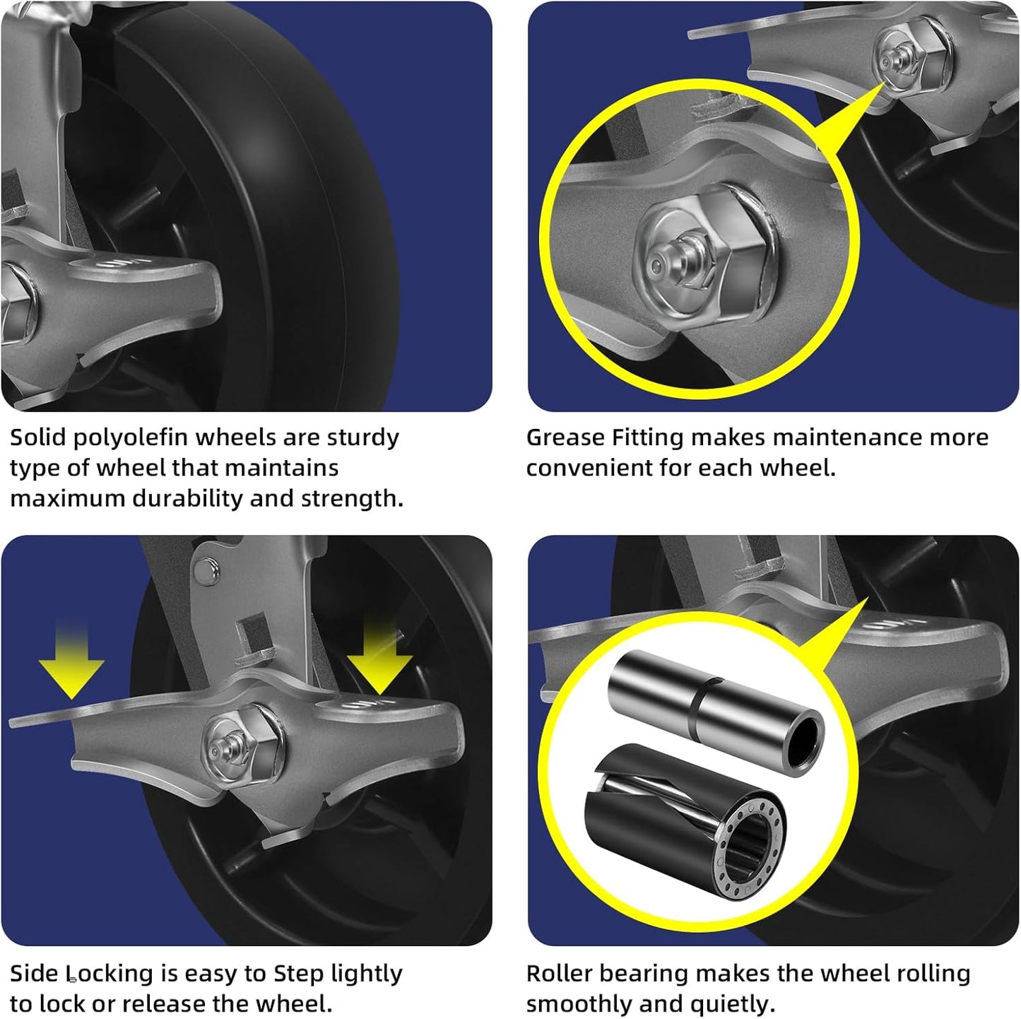 Heavy Duty Plastic Wheel 6"x2"