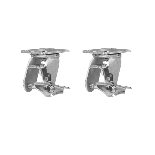 Replacement Rigid Caster Yoke / Rig / Fork / Frame/ - Capacity up to 1,000 lbs (2 Pack)