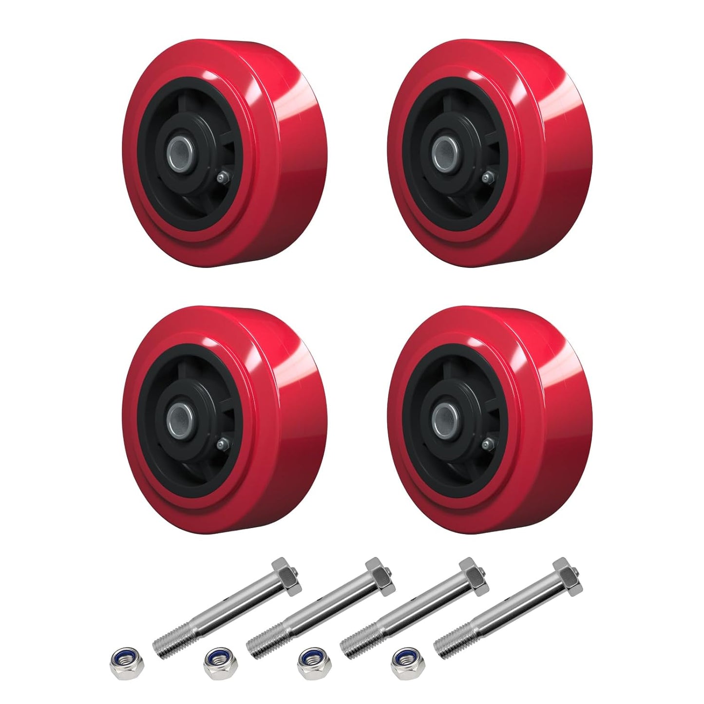 Polyurethane tread on Polyolefin core wheels 2" wide