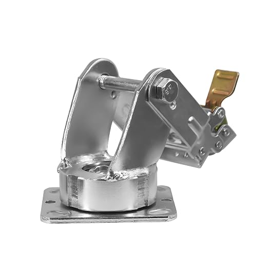 SUPER Heavy Duty Kingpinless Caster Yoke, Industrial Grade Steel Frame and 4" X 4 1/2"Plate, Swivel Caster Replacement