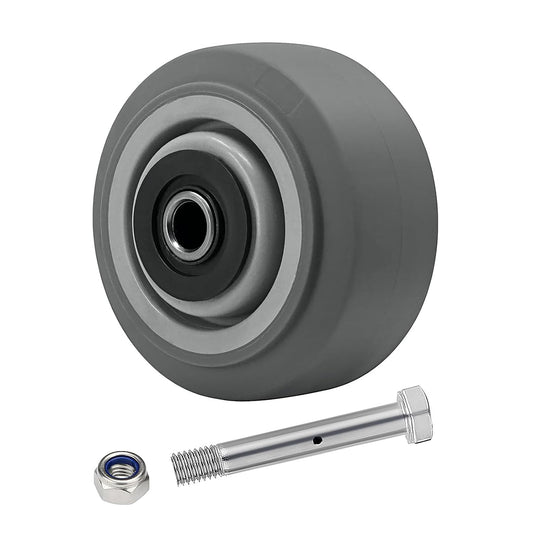 Thermoplastic Rubber Wheel (Flat Tread), Roller Bearing-1/2" Bore