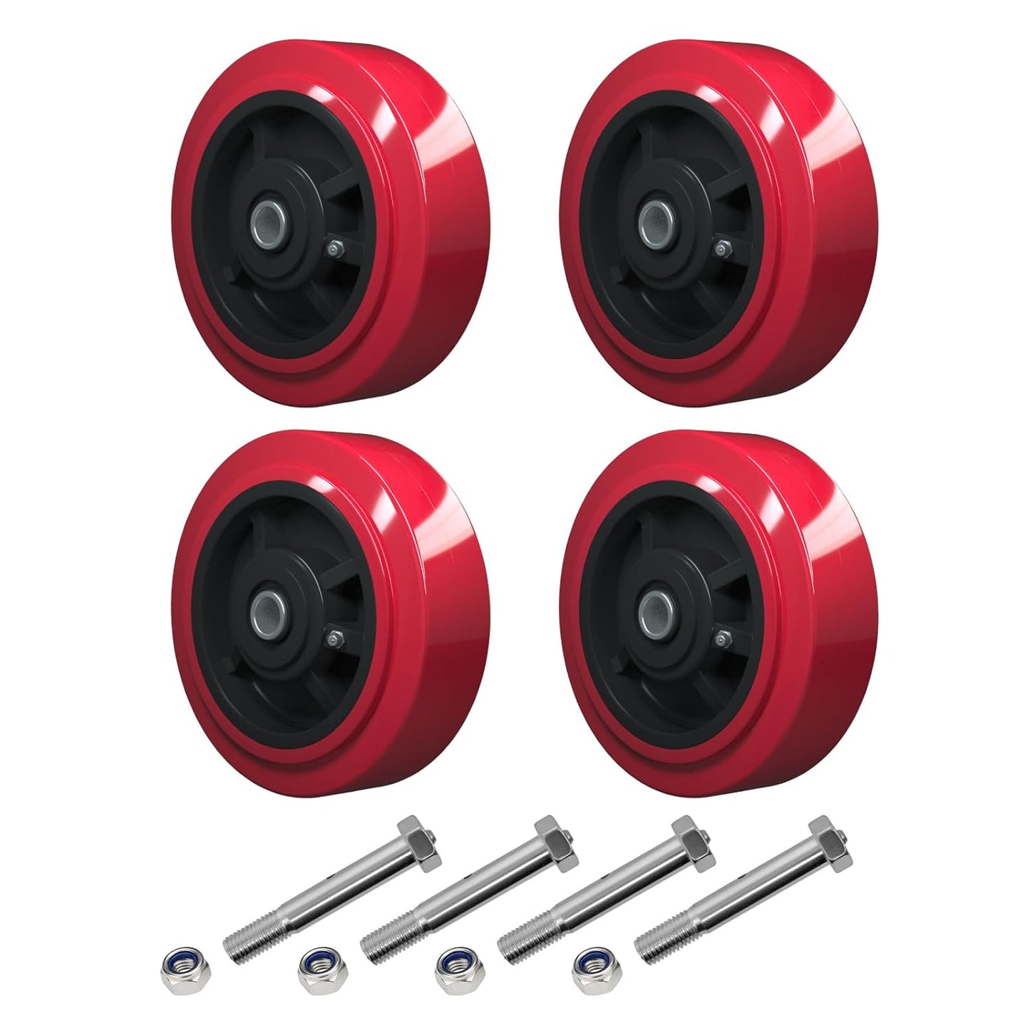 Polyurethane tread on Polyolefin core wheels 2" wide