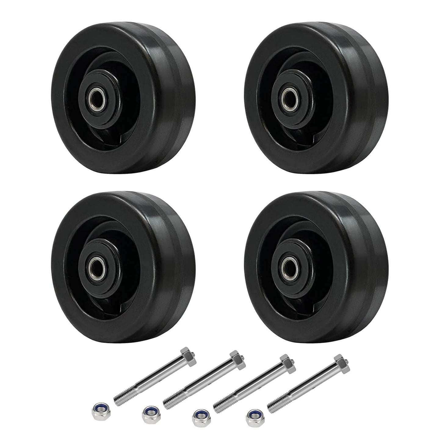 2" Width Phenolic Wheels-High Temperature Resistance: -50f to +250f, Roller Bearing-1/2" Bore