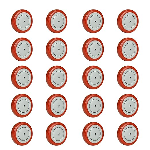 1-1/4" Width Polyurethane Shopping Cart Wheels Replacement Casters Wheels for Cart, 5/16" and 3/8"Axle 1200lbs Total Capacity