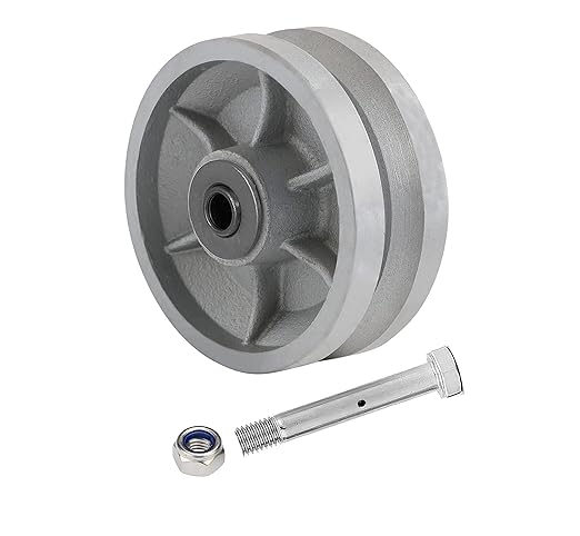 2" Width Cast Iron V-Groove Wheel Capacity up to 1000 lb